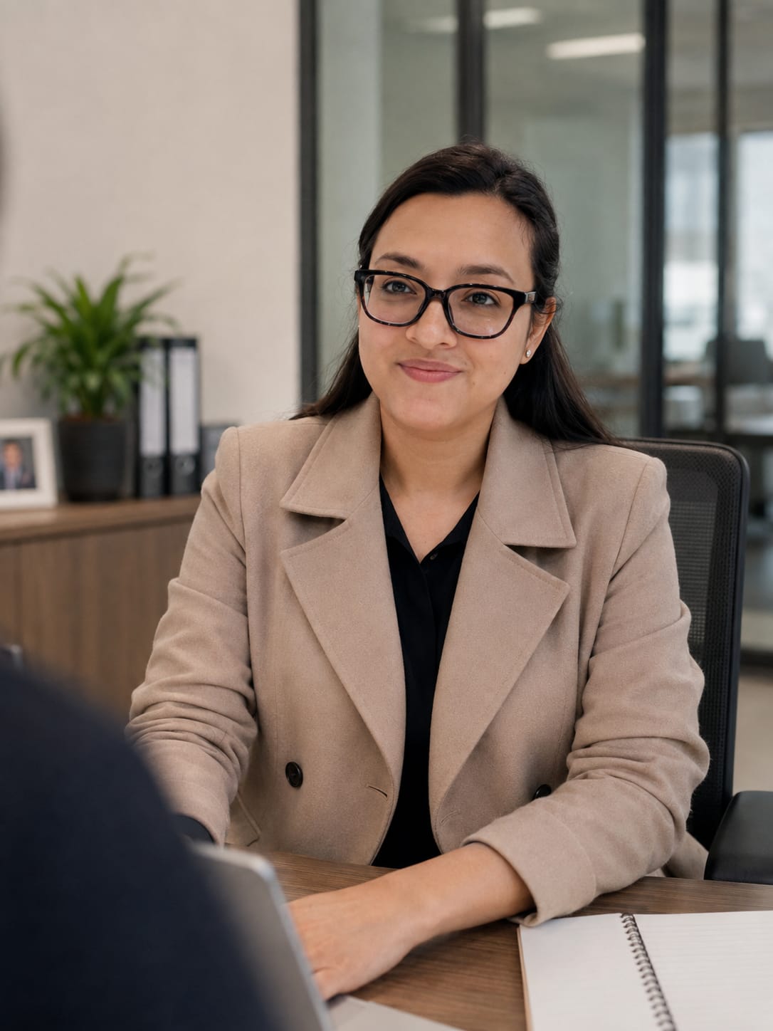 Pooja Negi in a client meeting
