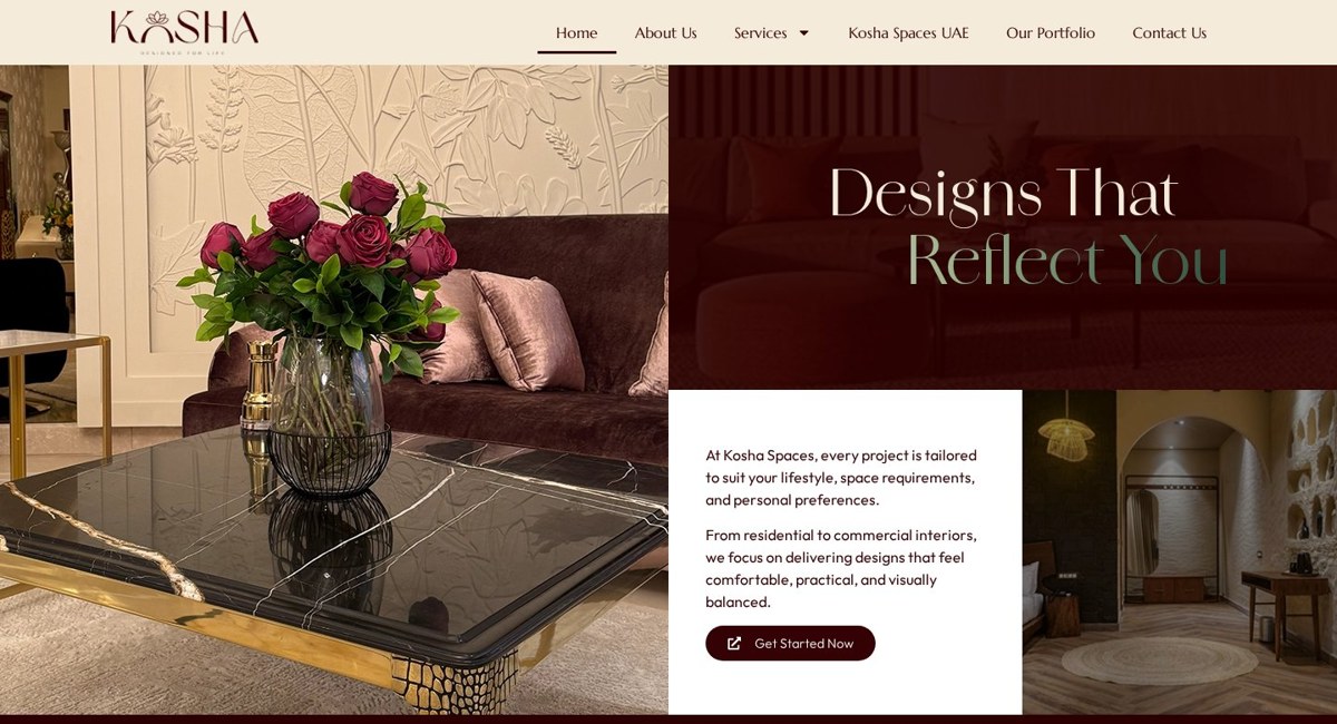 Kosha Spaces brand visual